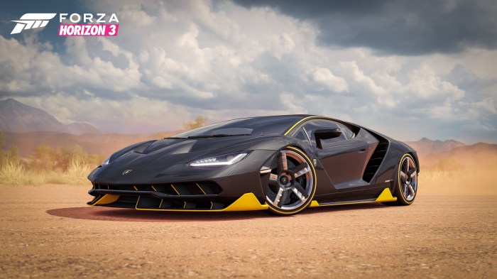 Centenario Beauty Shot in Forza Horizon 3